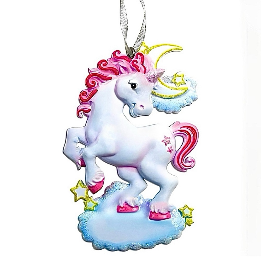 Glittered Sparkle Unicorn Ornament